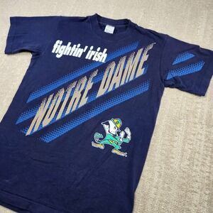 Vintage Notre Dame Fighting Irish Shirt 18-20 (S-M) Salem Sports Single Stitch